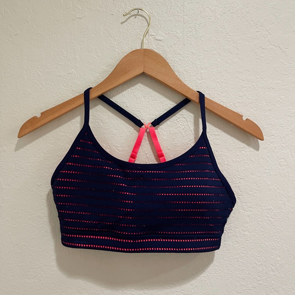 Lorna Jane Navy and Pink Sports Bra
